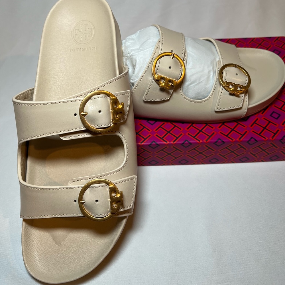 Tory Burch anatomic slide calf leather